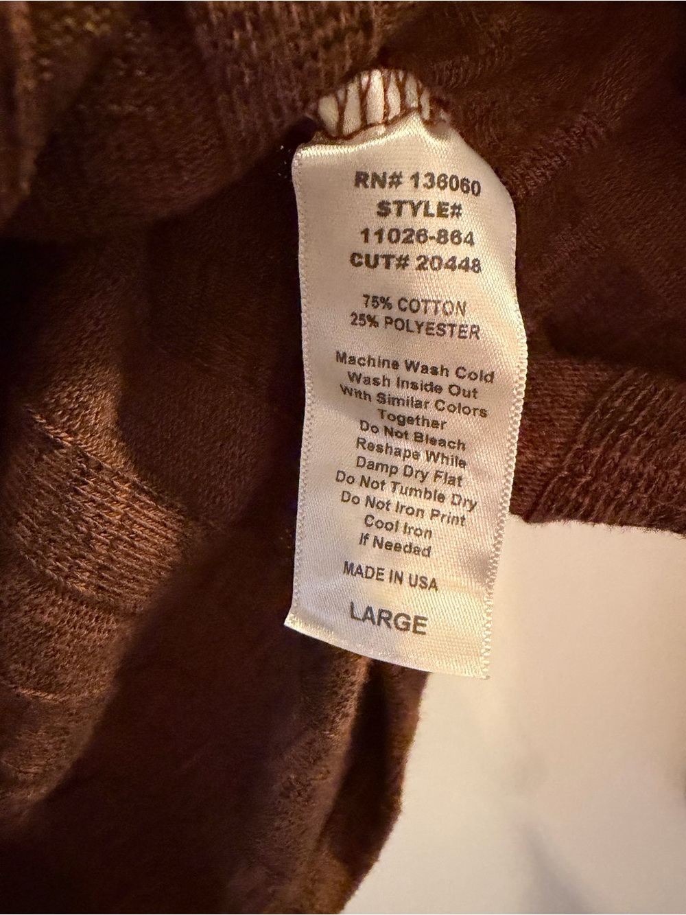 Project Social T Brown Ribbed Long-Sleeve Top - Picture 5 of 5